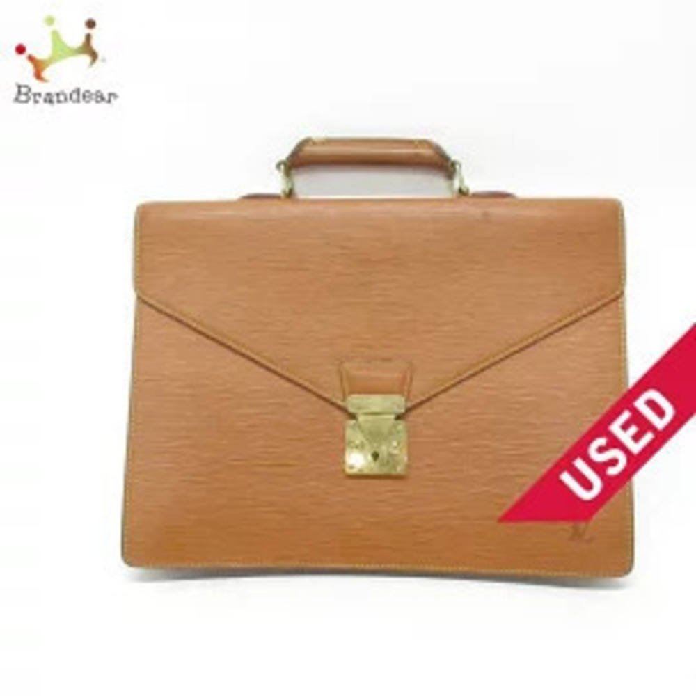 LOUIS VUITTON Serviette Conseiller Business Bag Zipangu Gold Brown Leather